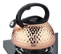 Whistling Tea Kettle, Stainless Steel Teapot, Heat Resistant Handle, Loud Spout Alert, Stove Kettle, Ideal para Gas, Electric, Ceramic Cooktop, Home or Workplace Brewing