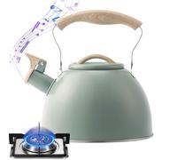 Whistling Tea Kettle - té que hirviendo té, olla retro de estufa | Fabricante de té de acero a prueba de calor, contenedor de té de acero inoxidable 3L para accesorios de cocina de de, calefac