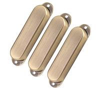 Whisverse 3 piezas cubiertas de de guitarra cerradas de metal de sola bobina para ST SQ estilo guitarra eléctrica, bronce verde