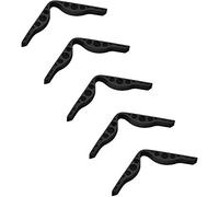 Whisverse 5 piezas de puente de nariz antivaho, puente de nariz de silicona antivaho, puente de nariz de silicona antiempañamiento, reutilizable lavable (negro)