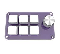 Whisverse 6 Teclas+1 Botón Teclado Personalizado 6 Teclas Programación Macro Personalizado OSU Mano-Mini Teclado Mecánico Púrpura