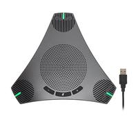 Whisverse Altavoz y micrófono, micrófono omnidireccional de 360° con concentrador USB y reducción de ruido inteligente