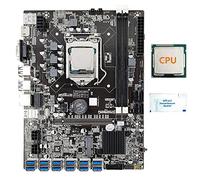 Whisverse B75 12 tarjeta BTC minería placa base con CPU+grasa térmica 12 USB3.0 a PCIE ranura para tarjeta gráfica LGA1155 DDR3 RAM SATA3.0