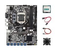 Whisverse B75 ETH placa base 12 PCIE a USB3.0+G1630 CPU+ventilador de refrigeración+cable de interruptor+cable SATA MSATA DDR3 LGA1155 placa base