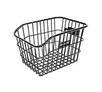 Whisverse Cesta de bicicleta trasera impermeable bicicleta cesta de alambre de metal gran capacidad para la mayoría de portabicicletas trasero