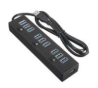 Whisverse Divisor USB 2.0 de 10 puertos USB interruptor para PC portátil