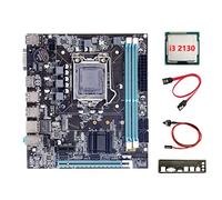 Whisverse H61 placa madre+I3 2130 CPU+cable SATA+cable interruptor+deflector LGA1155 M.2 NVME DDR3 para oficina para PUBG placa base
