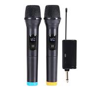 Whisverse Micrófono inalámbrico, portátil dinámico de mano con receptor recargable, juego de micrófono inalámbrico para PA