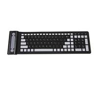 Whisverse Mini teclado inalámbrico de silicona suave enrollable resistente al agua lavable receptor USB para PC portátil