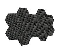 Whisverse Paquete de 12 paneles de espuma acústica de caja de huevos hexagonales, paneles de espuma de estudio diseñados para absorción para oficina en casa