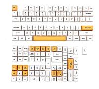 Whisverse PBT Milk Keycap XDA Keycap Inglés personalizado de perfil para juegos Teclado mecánico para Cherry MX Switch