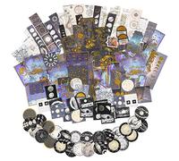 Whisverse Pegatinas celestiales Vintage Pegatinas para Scrapbooking Planeta Luna Astronomía Espacial Pegatinas Diario Suministros