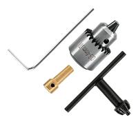 Whisverse - Rango de sujeción del portabrocas de cambio rápido del motor, portabrocas de prensa con llave de portabrocas de latón de 1/8 pulgadas