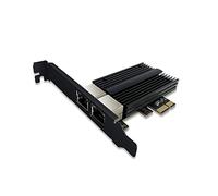Whisverse RTL8125B Tarjeta de red de doble puerto 2.5G PCI-E Servidor de tarjeta de red con cable de doble puerto integrado de 2500Mbps para PC