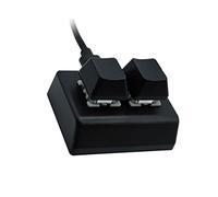Whisverse Teclado de programación macro RGB con 2 mini teclado para juegos, interruptor rojo, teclado personalizado OSU para juegos, negro