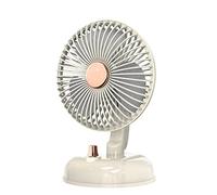 Whisverse Ventilador de escritorio USB Ventilador de escritorio pequeño ventilador de mesa silencioso recargable para oficina escritorio en casa, dormitorio,