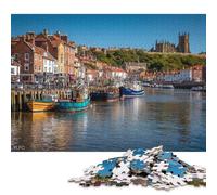 Whitby, Yorkshire, Inglaterra Puzzles para Adultos 1000 Piezas para Decoración del Hogar Educational Game Cumpleaños Juego De Rompecabezas Stress Relief 1000pcs (75x50cm)