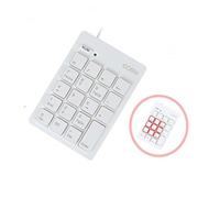 White 19 Key felming Keypad Added lanzando Pace, 00 Key Numeric Keypad Less Noise USB OTG Less a Typing Error aislamiento Key Cap