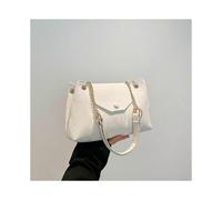 (White) 2025 New Style Fashionable Versatile Chain Shoulder Bag Ladies Commuting To Work Tote Bag