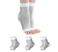 (White)3 Pairs Neuropathy Socks, Ankle Brace Socks And Tendonitis Compression Socks,plantar Fasciitis,neuropathy Tw