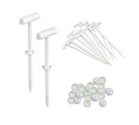 (White/30pcs) In Stock Car Buckle Zipper Clip Multi-Functional Zip Tie Buckle Through Nail Trunk Fender Liner Fender Fixing