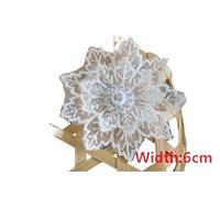 White 3D Flowers Beads Embroidery Lace Applique Trim Ribbon Collar Neckline Dress Clothes, Decorated Sewing Supplies, 4Pcs(WHITE)