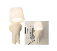 (White)A Little Shy Man Creative Lamp, Creative lamp in The Style of Little Boy