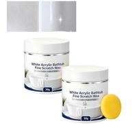 White Acrylic Bathtub Fine Scratch Repair Wax,Fine Scratch Remover | Tub and Tile Touch-Up Polish,Bathtub Repair Kit Helps Fill and Polish Light Scuffs for Acrylic,Bathtub,Sinks&Ceramics
