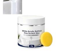 White Acrylic Bathtub Fine Scratch Repair Wax,Fine Scratch Remover | Tub and Tile Touch-Up Polish,Bathtub Repair Kit Helps Fill and Polish Light Scuffs for Acrylic,Bathtub,Sinks&Ceramics