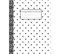 White and Black Polka Dot Notebook: Large 8.5 x 11 College Ruled Notebook with Black Lace Trim - Trendy Cutecore Aesthetic Y2K Preppy Girls, Perfect Gift