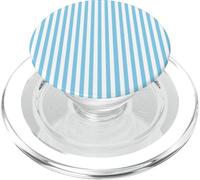 White and Blue Striped Sky Color Vertical Lines PopSockets PopGrip para MagSafe