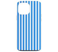 White and Blue Vertical Lines Cool Stripes Design Carcasa para iPhone 13 Pro MAX