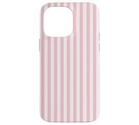 White and Pink Stripes Geometric Vertical Lines Pattern Carcasa para iPhone 14 Pro MAX
