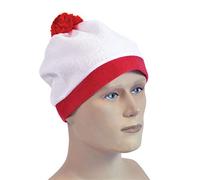 White And Red Bobble Fancy Dress Hat (gorro/sombrero)