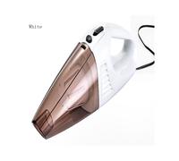 (White)Aspiradora de coche 12v para auto mini de mano seca húmeda pequeña portátil voltio 12