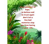 White background notebook with green trees and colorful flowers.: For students and schools Suitable for women and men Office staff Teenagers, women, men, 8.5x11, 100 pages.