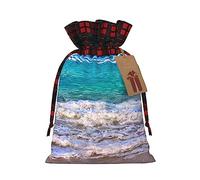White Beach Tropical Sea - Bolsa resistente con cordón de 4.7 x 6.9 pulgadas, bolsa de regalo moderna y práctica para necesidades diarias, 1 unidad