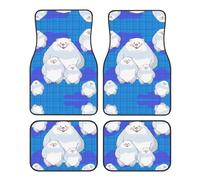 White Bear Family - Alfombrillas duraderas para coche, fáciles de limpiar, resistentes a la decoloración (juego de 4), mantiene limpio el interior de tu coche, camión o furgoneta