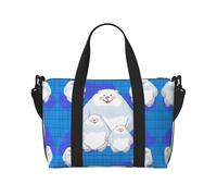 White Bear Family - Bolso bandolera de mano para mujer, bolso de mano informal con cremallera, adecuado para el trabajo, viajes, fitness, viajes