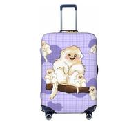 White Bear - Funda de equipaje de viaje familiar para equipaje de 18 a 32 pulgadas, lavable, resistente a los arañazos, Lindo mono dorado, L