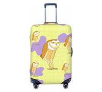 White Bear - Funda de equipaje de viaje familiar para equipaje de 18 a 32 pulgadas, lavable, resistente a los arañazos, Búho de pie, XL