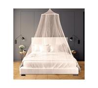 White Bedspread Mosquito Net, Large Dome Hanging Bed Net Tent, Perfect for Home or Vacation (White)