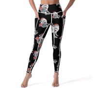 White Beluga Whale Christmas - Pantalones de yoga para mujer, con bolsillos, cintura alta, leggings de entrenamiento, Estilo blanco, XXL