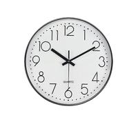 (White Black)Kitchen Clock Silent Wall Clock Quartz Battery Operated Round Modern Home Decor Clock For Office Home