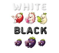 White & Black: White Pear, Dragonfruit, Lychee, and Blackberries (Fruit)