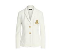 White Blazer de jacquard entorchado XXL