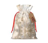 White Blossom1 - Bolsas de regalo con cordón para fiestas, dulces, regalos de Navidad, decoración de vacaciones