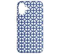 White Blue Rounded Rectangles Abstract Geometric Carcasa para iPhone 16 Plus