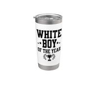 White Boy Of The Year Funny Award Trophy Humor Ganador Vaso térmico de acero inoxidable de doble pared