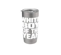 White Boy of The Year Graphic Vaso térmico de acero inoxidable de doble pared